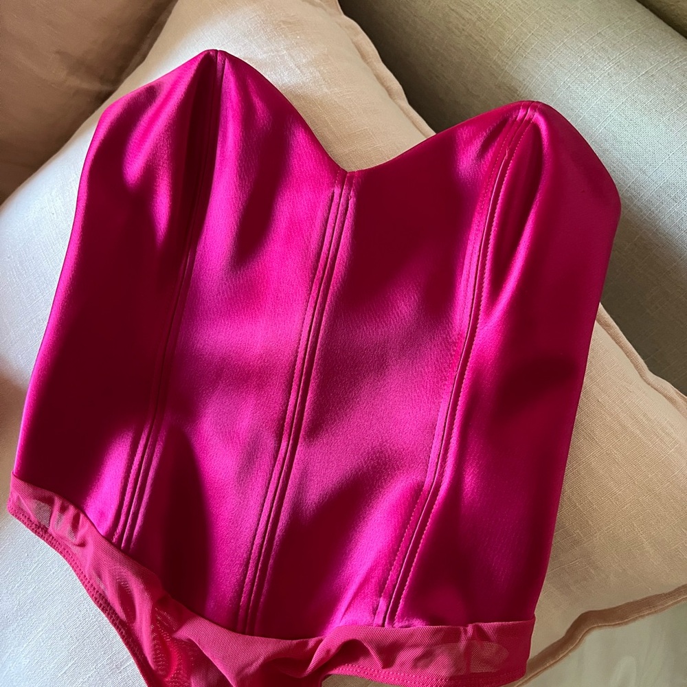 ARITZIA Babaton pink strapless bodysuit